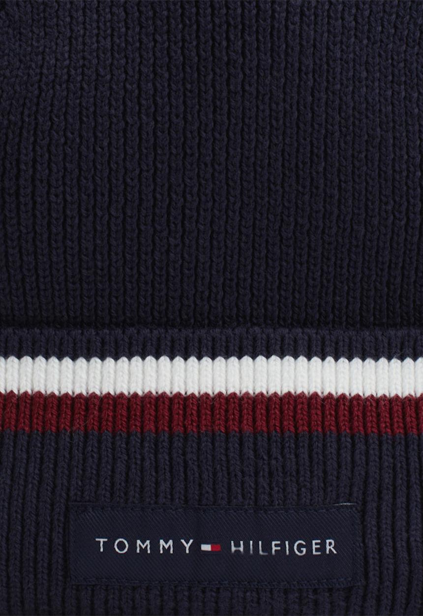 Tommy Hilfiger - Th Corp Love Solid Stripe Beanie - Space Blue