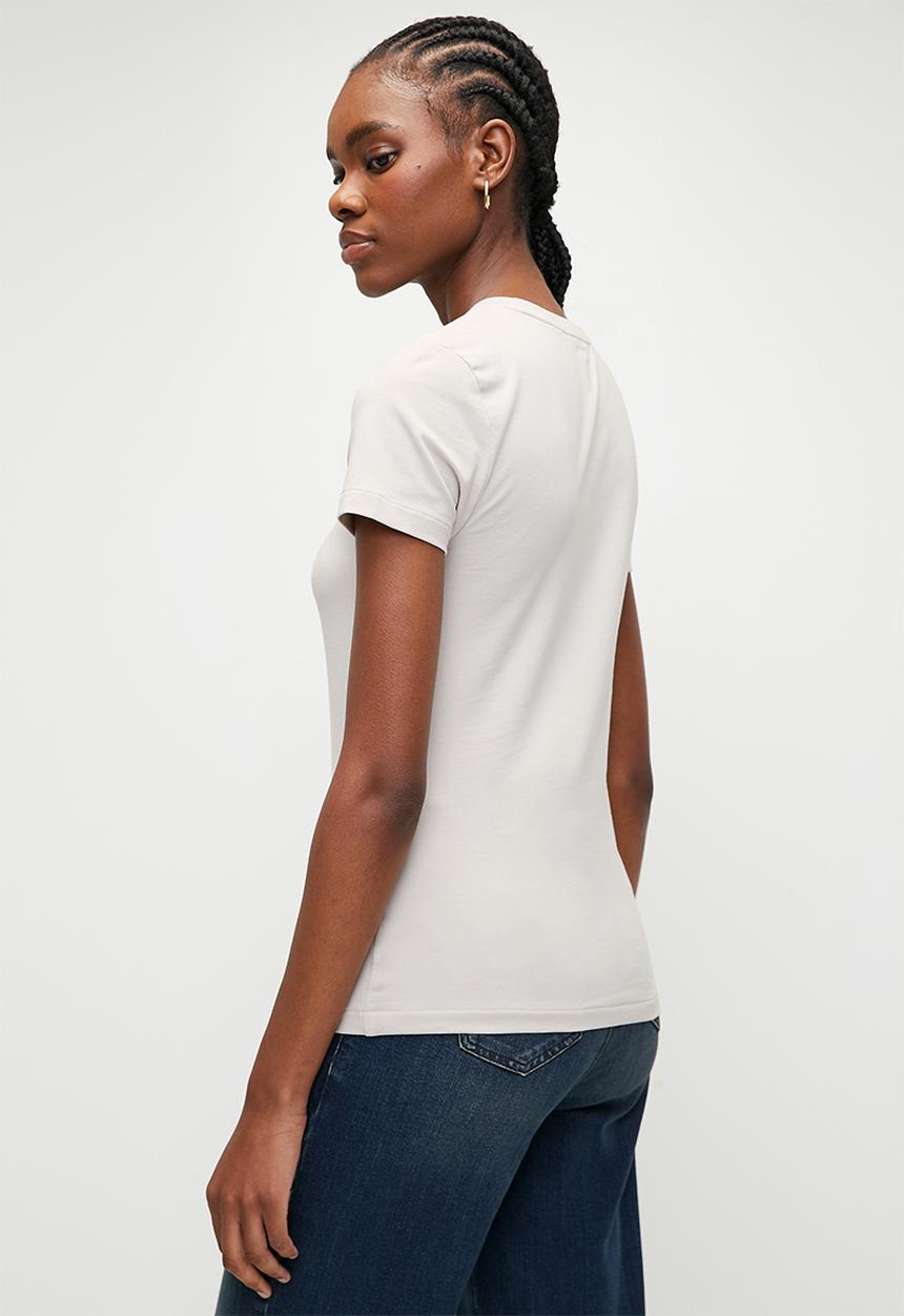 POLO - Wmn anele short sleeve embellished T-shirt - putty