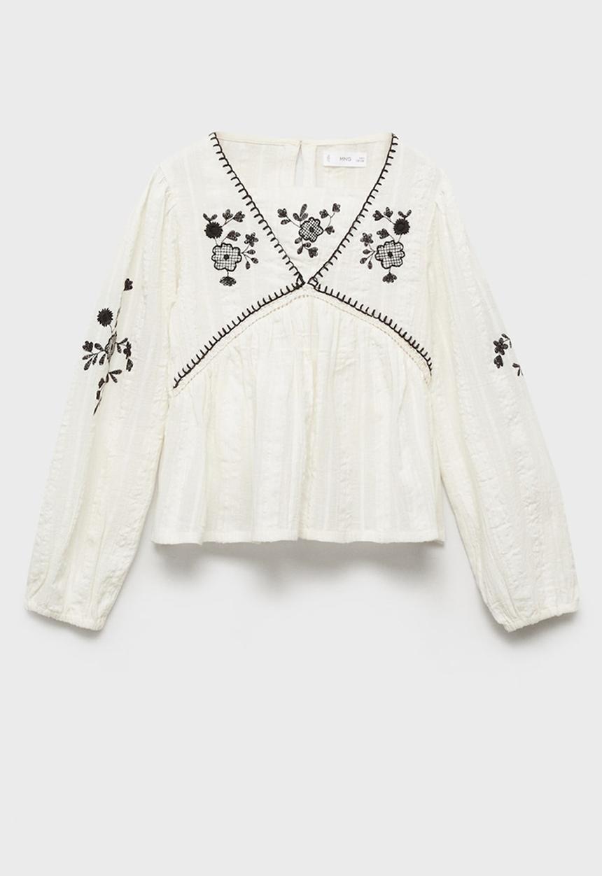 MANGO - Blouse camelia - white