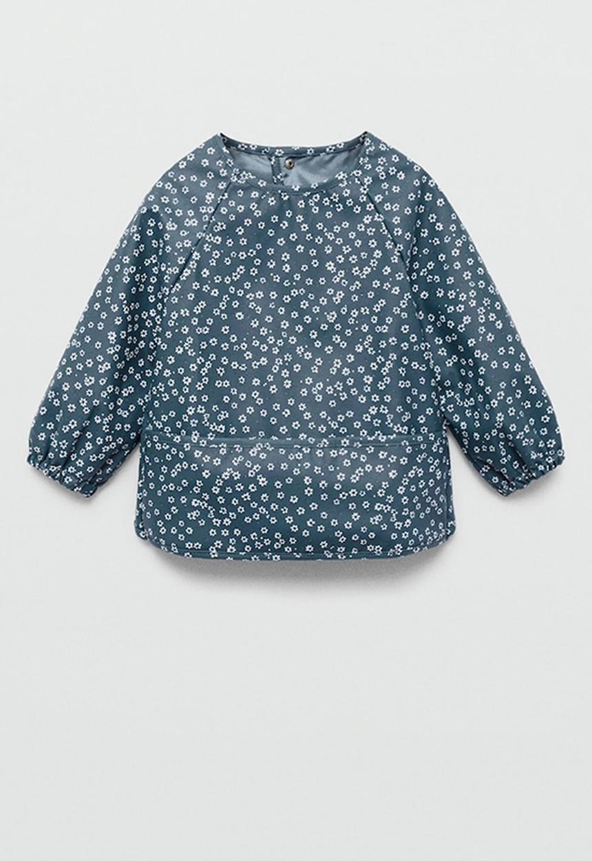 MANGO - Bib flower - medium blue