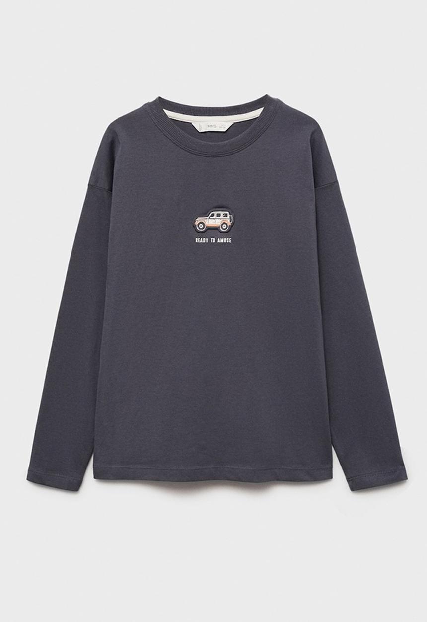 MANGO - T-shirt jeep - dark grey
