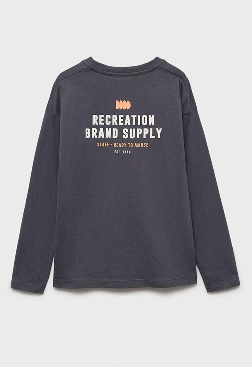MANGO - T-shirt jeep - dark grey