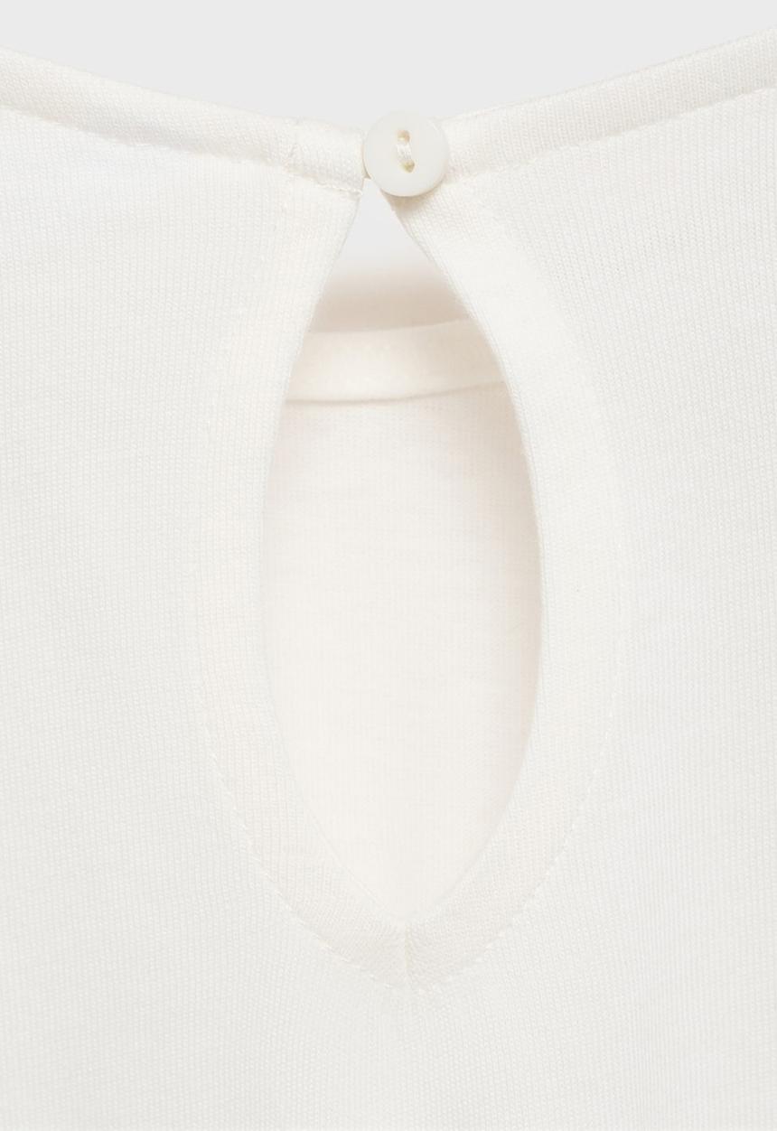 MANGO - T-shirt rose - white
