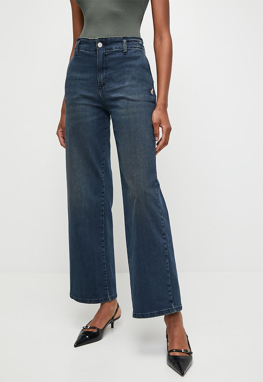 POLO - Wmn zendaya wide leg jean - stone wash