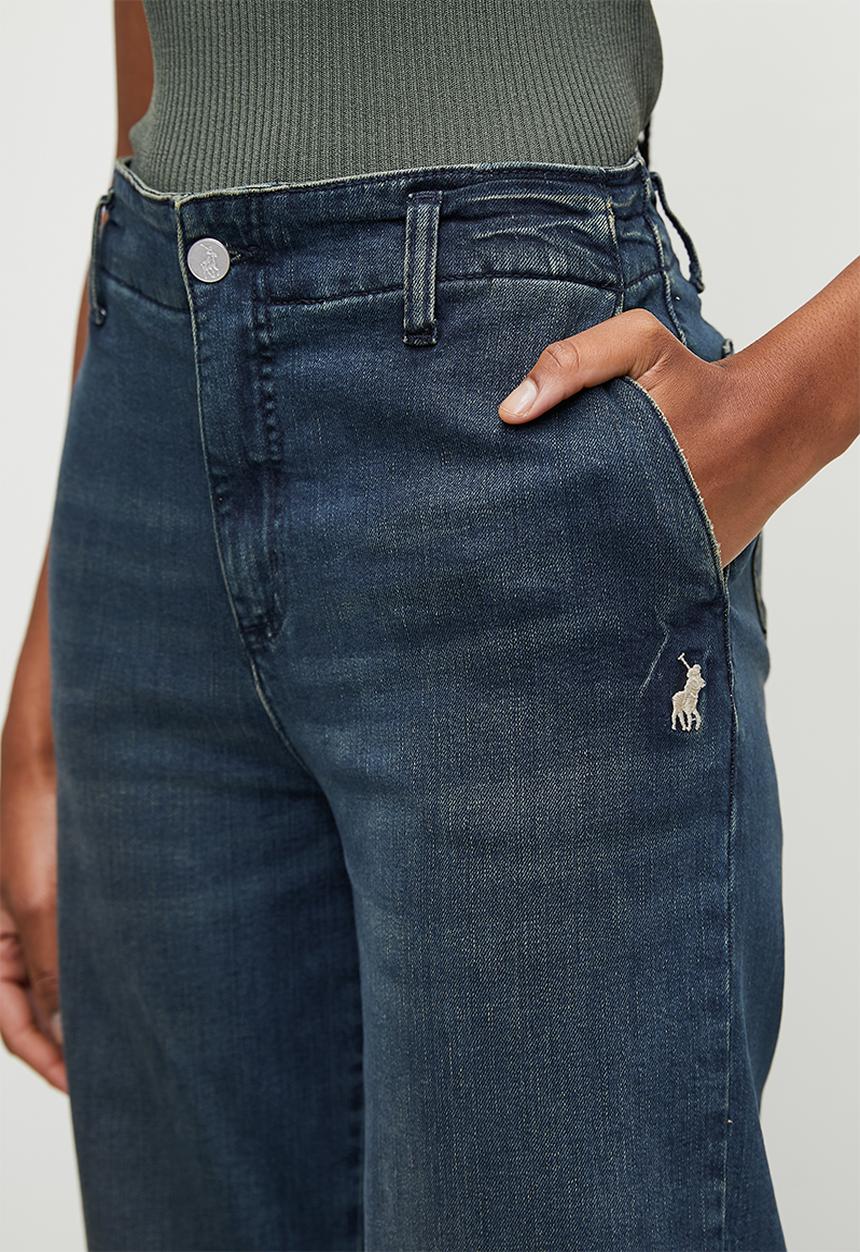 POLO - Wmn zendaya wide leg jean - stone wash