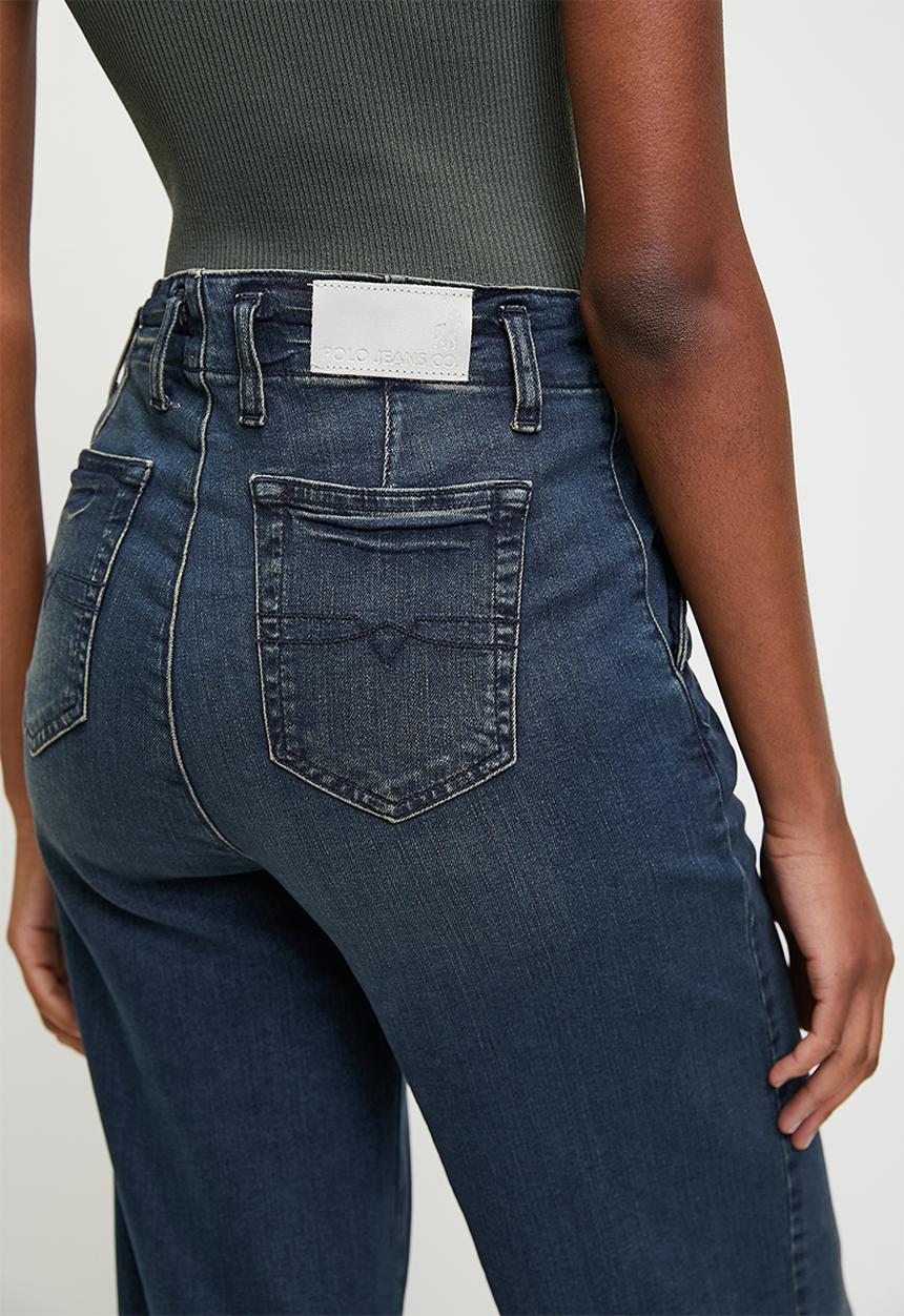 POLO - Wmn zendaya wide leg jean - stone wash