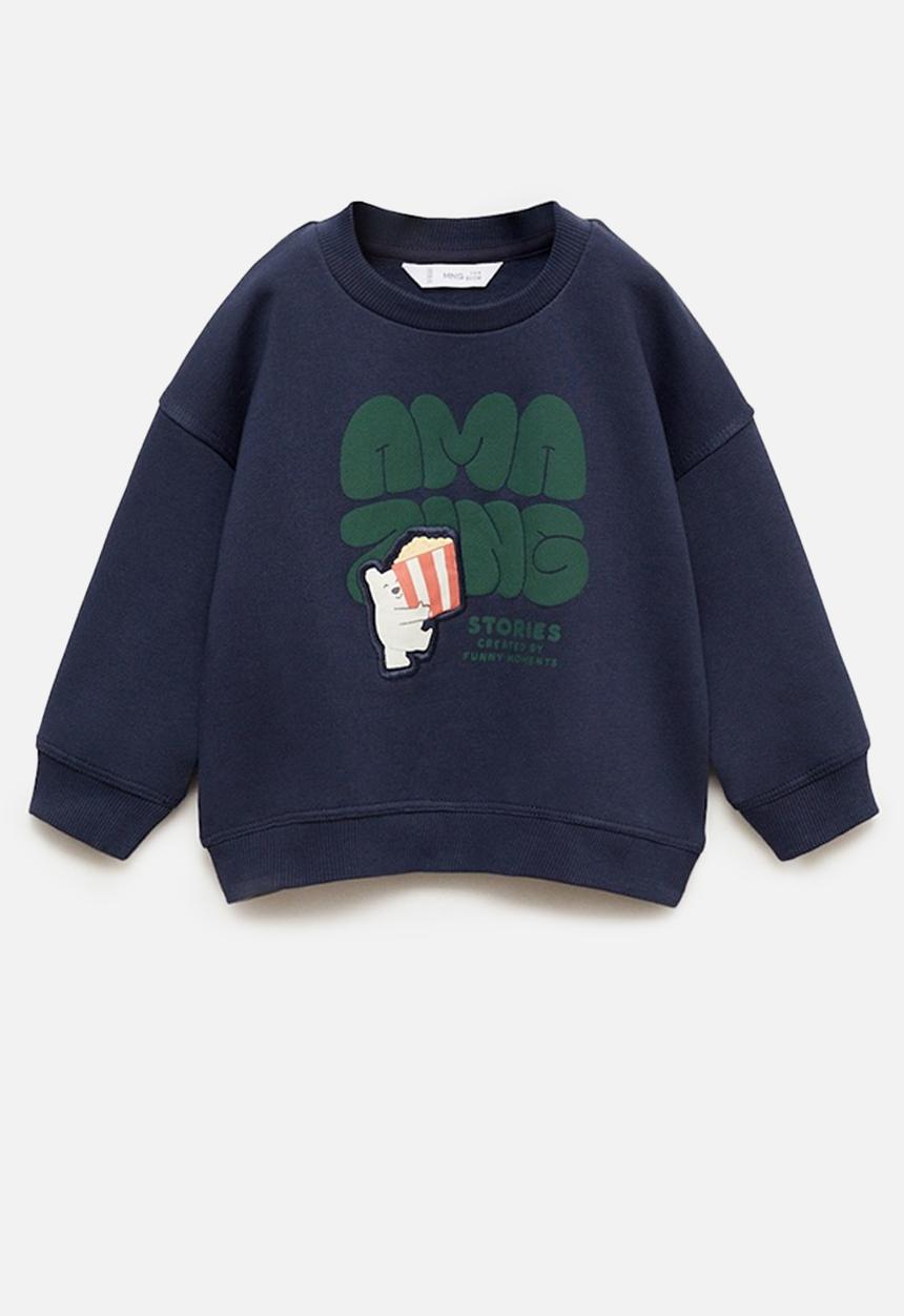 MANGO - Sweatshirt stories - navy