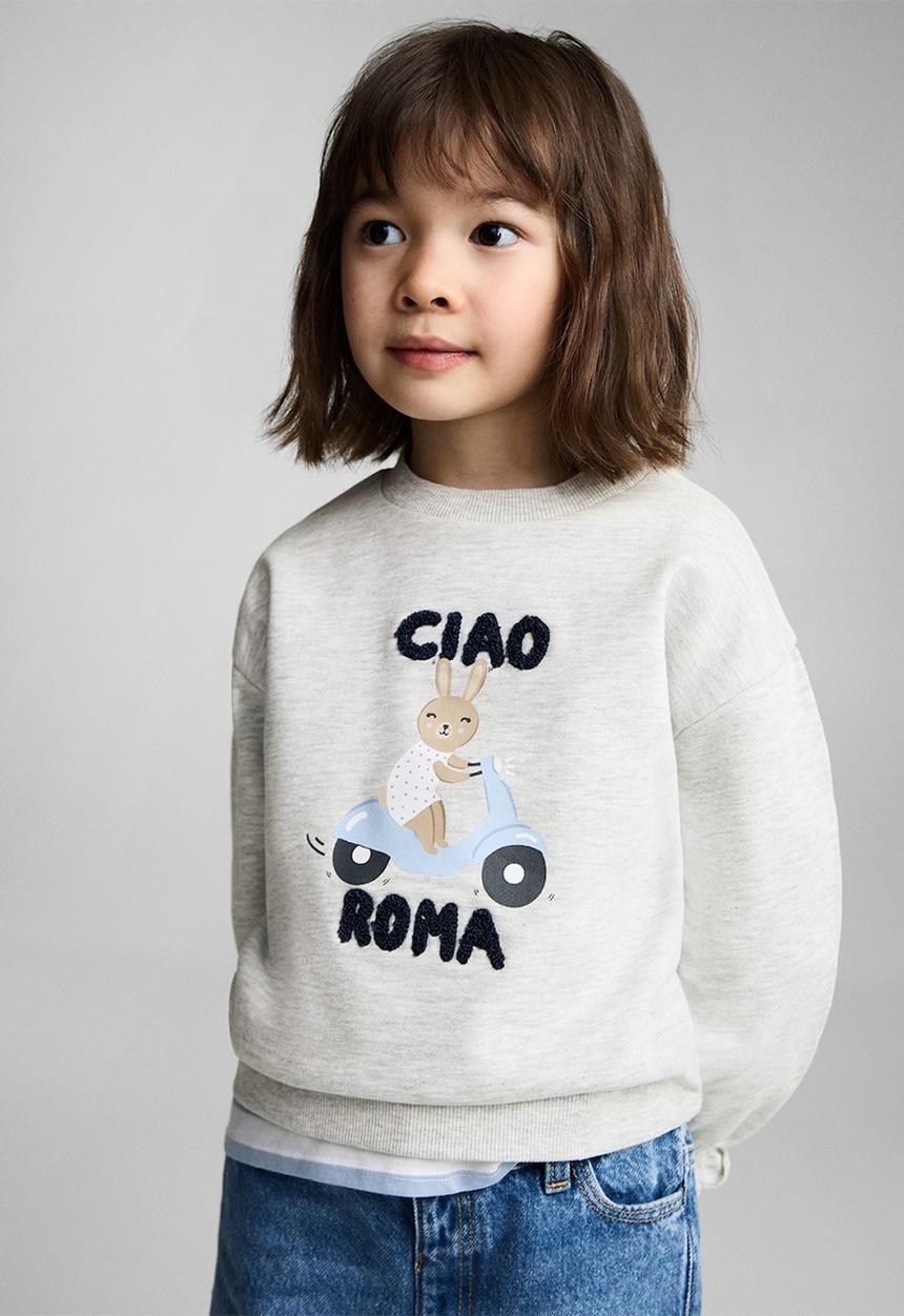 MANGO - Sweatshirt ciao - lt pastel grey