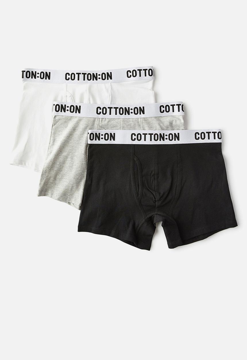 Cotton On - Mens Organic Cotton Trunks 3 Pack - multi