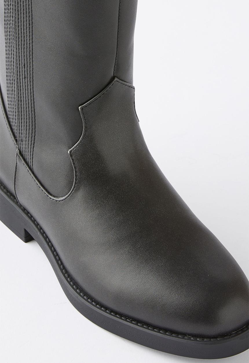 Cotton On - Fleur classic tall boot - black smooth
