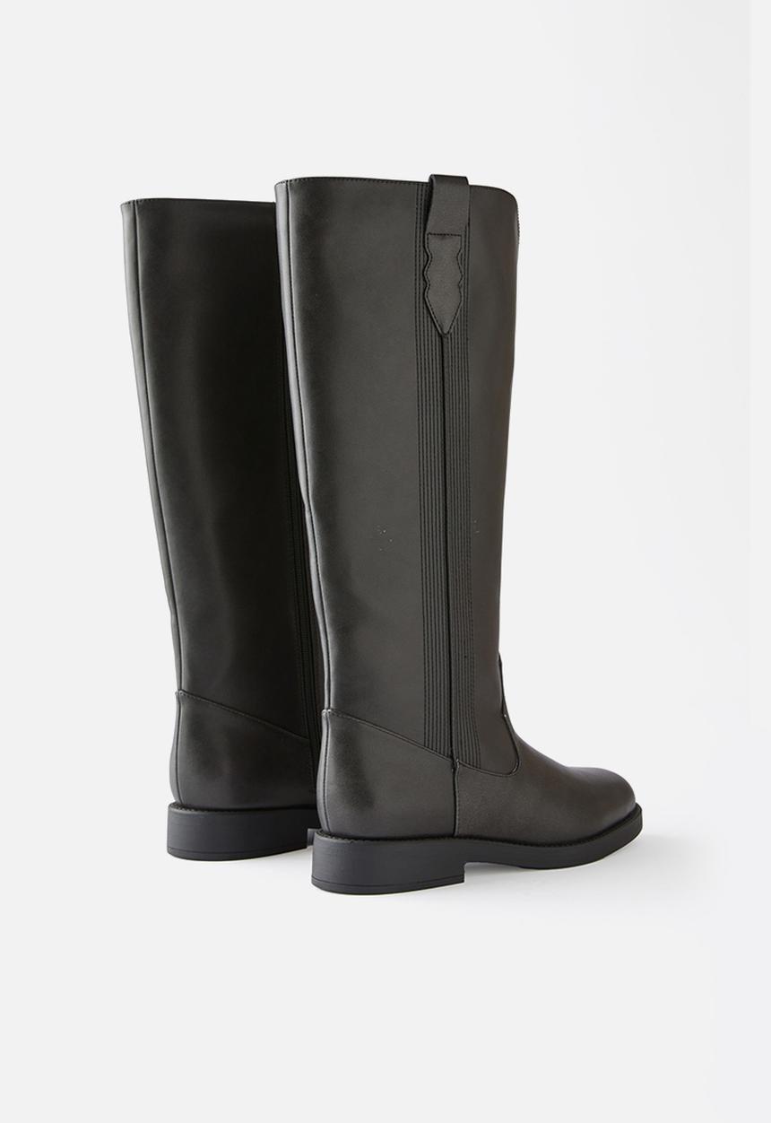 Cotton On - Fleur classic tall boot - black smooth
