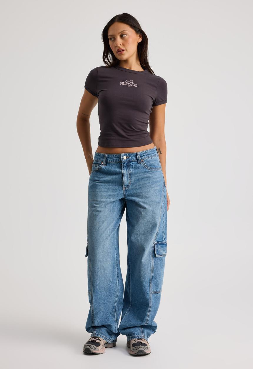 Factorie - Mid Rise Cargo Jean - Texas Blue
