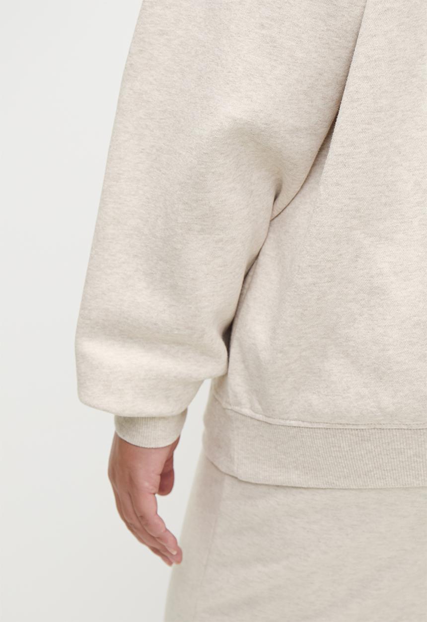 Cotton On - Plus Classic Fleece Crew Sweatshirt - Oatmeal Marle