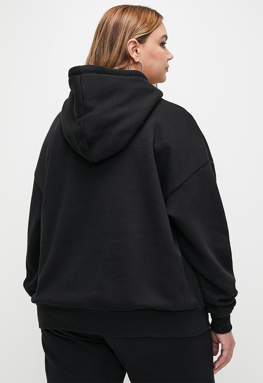 Cotton On - Plus Classic Fleece Hoodie Sweatshirt - Black