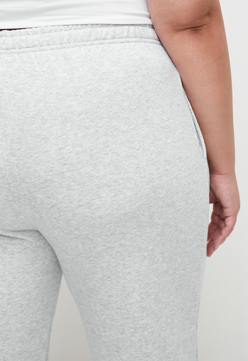 Cotton On - Plus Classic Fleece Wide Leg Sweatpant - Soft Grey Marle