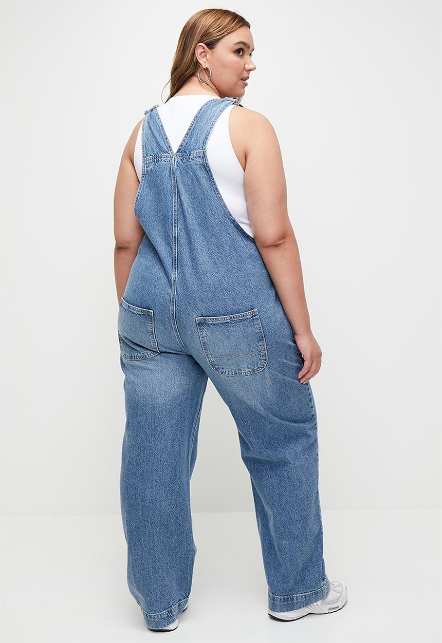 Cotton On - Plus Denim Overall - Saltwater Blue
