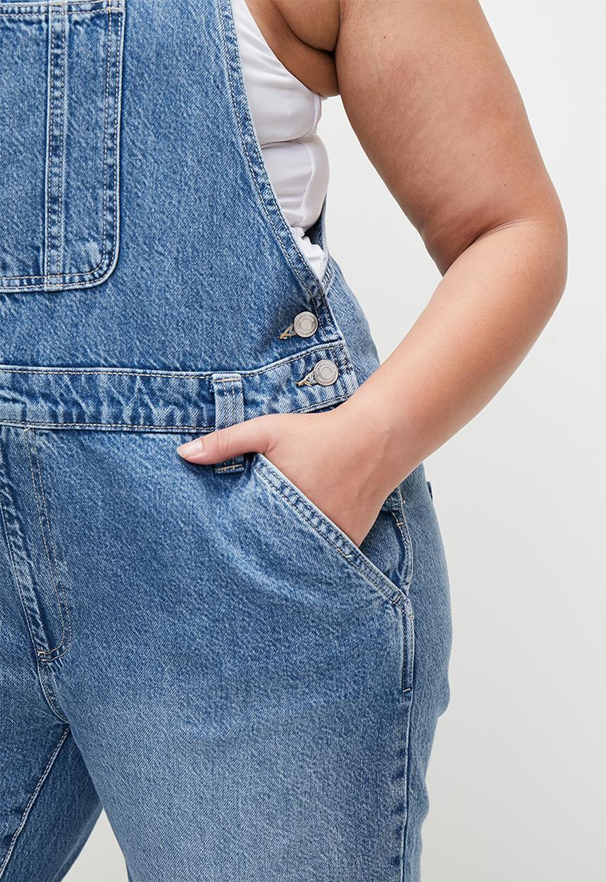 Cotton On - Plus Denim Overall - Saltwater Blue