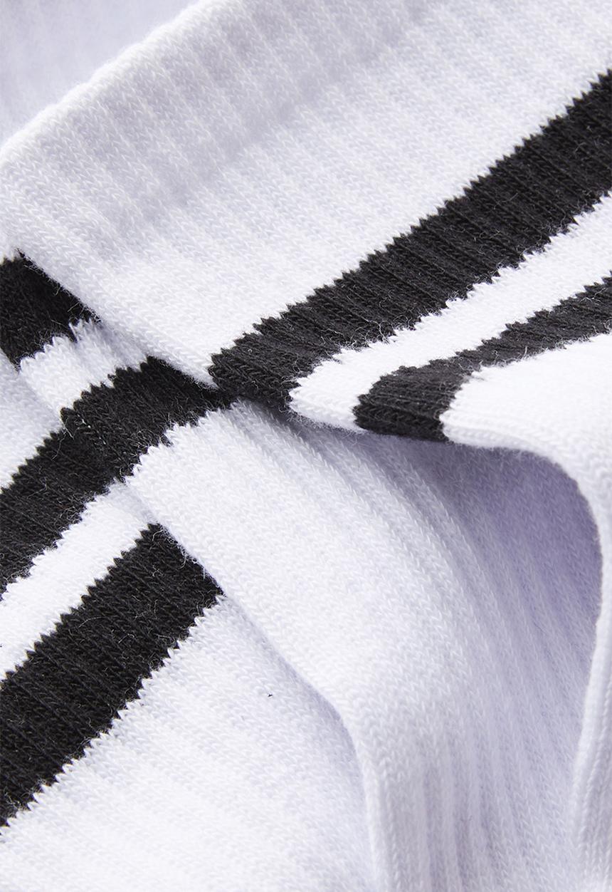 Cotton On - 3 Pack Essential Socks - White/Sport Stripe