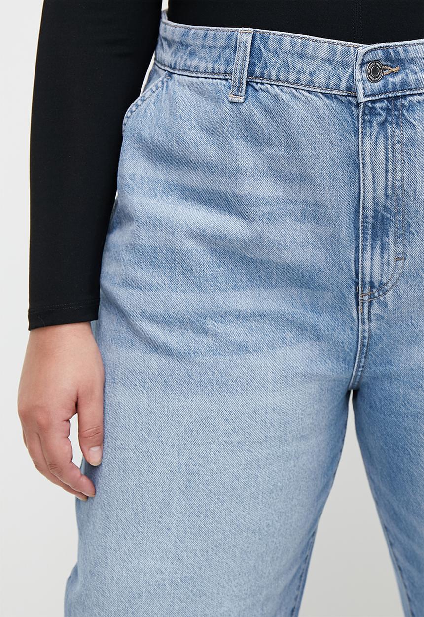 Cotton On - Plus Barrel Jean - Saltwater Blue