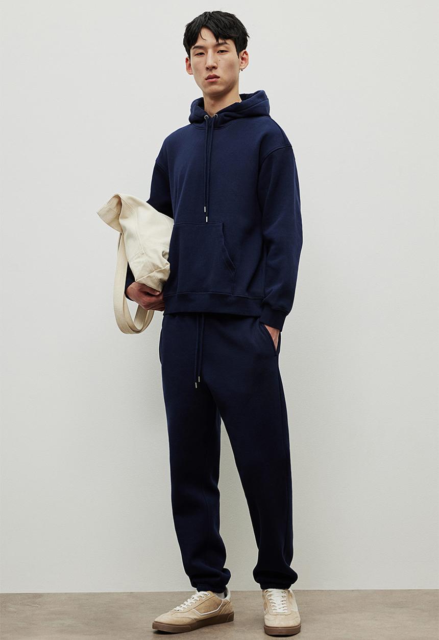 H&M - Loose fit sweatpants - navy blue 