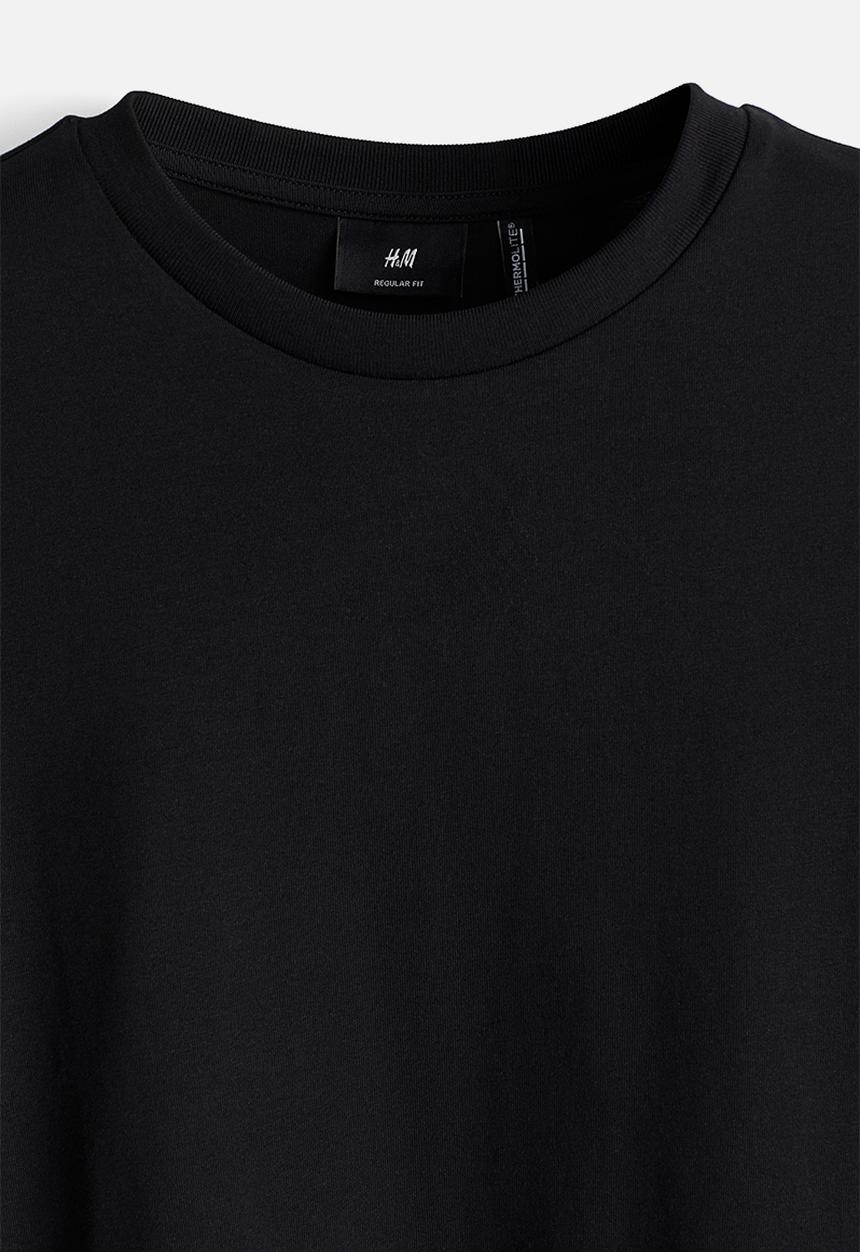 H&M - Thermolite® regular fit jersey top - black