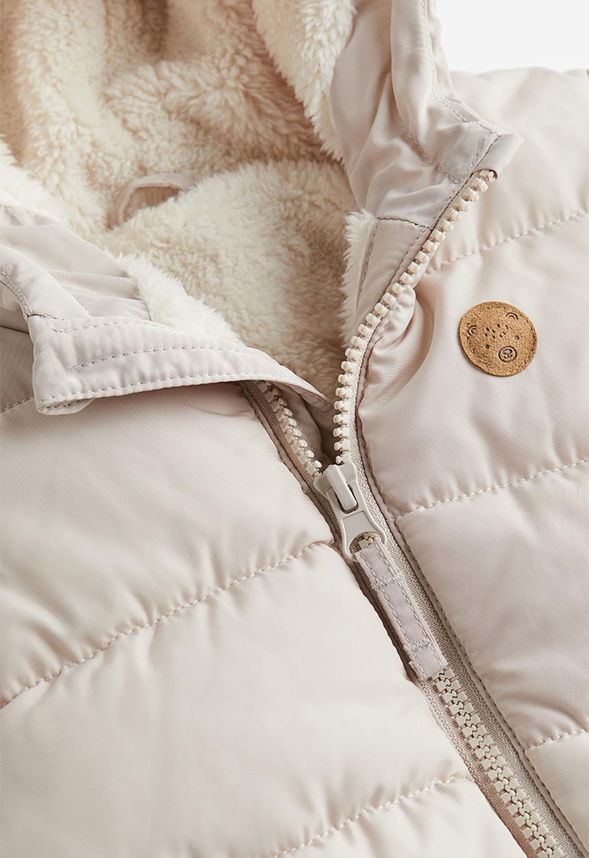 H&M - Pile-lined snowsuit - light greige