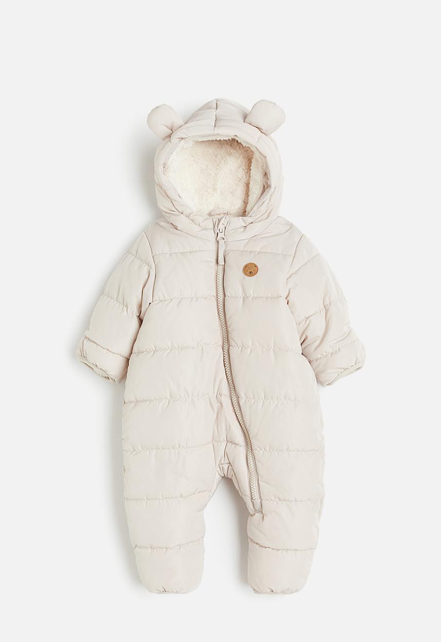 H&M - Pile-lined snowsuit - light greige