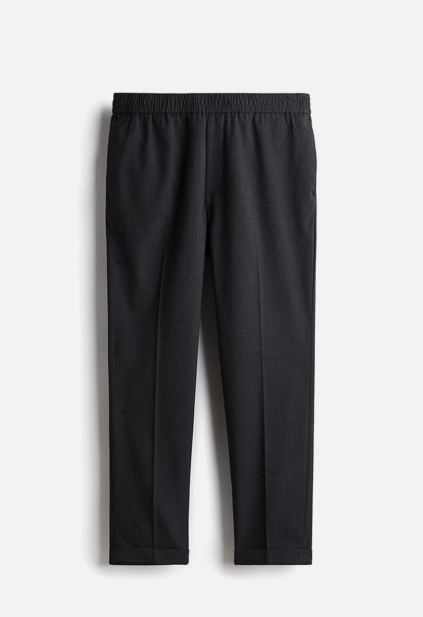 H&M - Slim fit tailored trousers - dark grey
