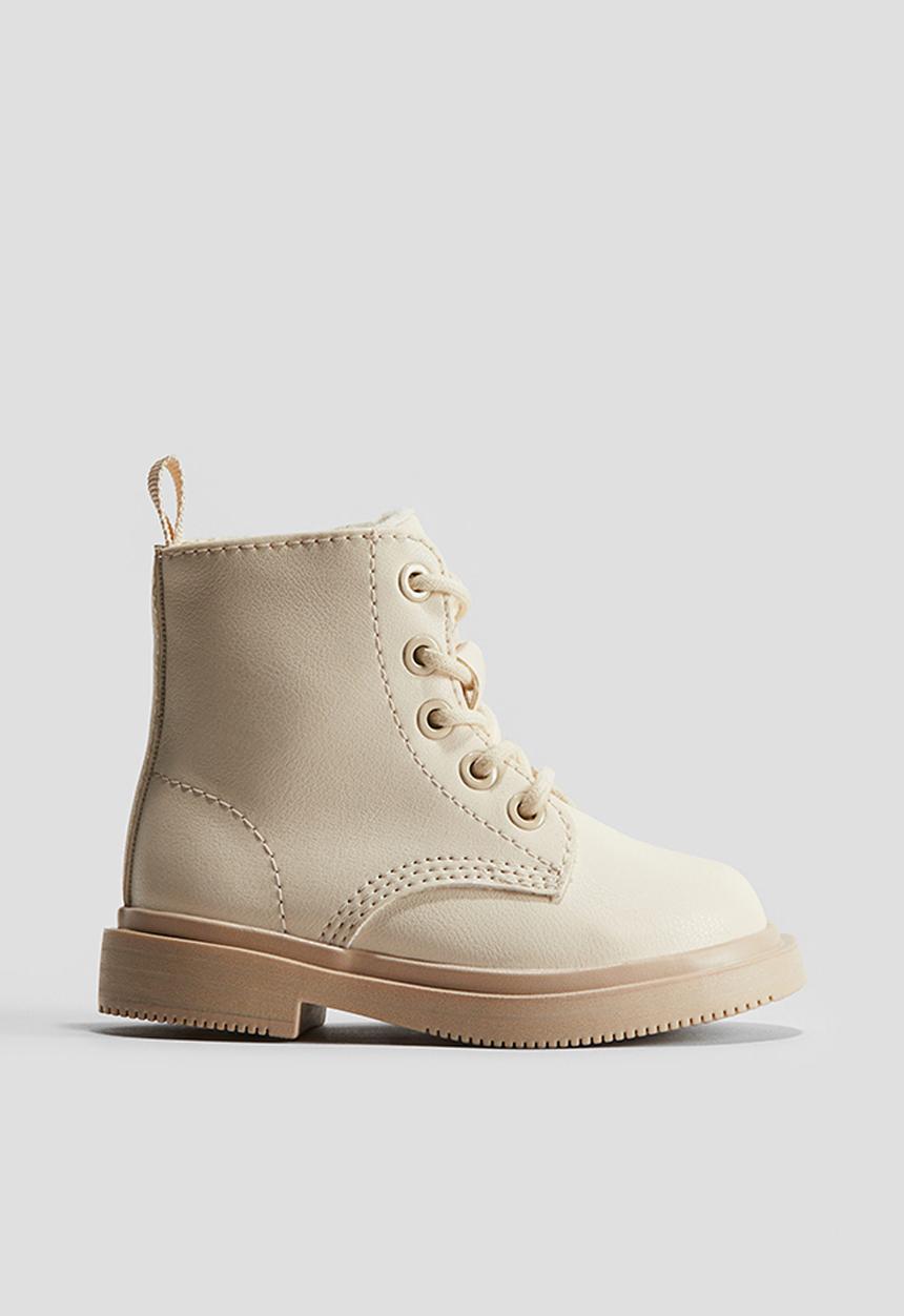 H&M - Lace-up boots - beige