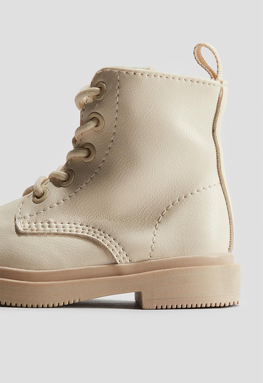 H&M - Lace-up boots - beige