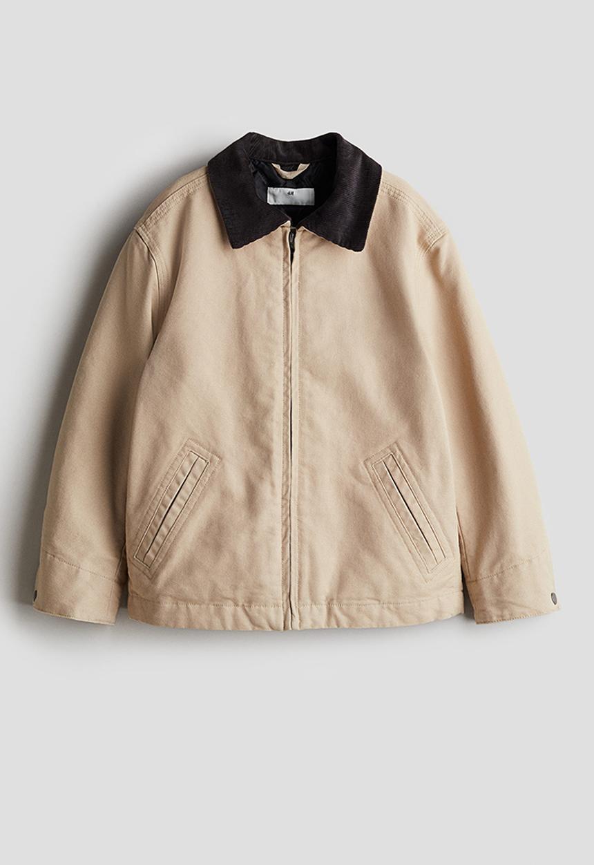 H&M - Cotton canvas jacket - beige 