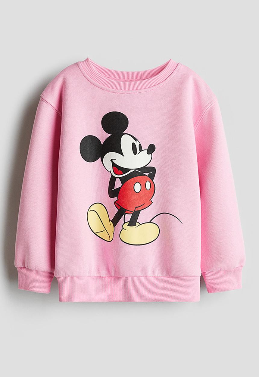 H&M - Printed sweatshirt - pink mickey mouse