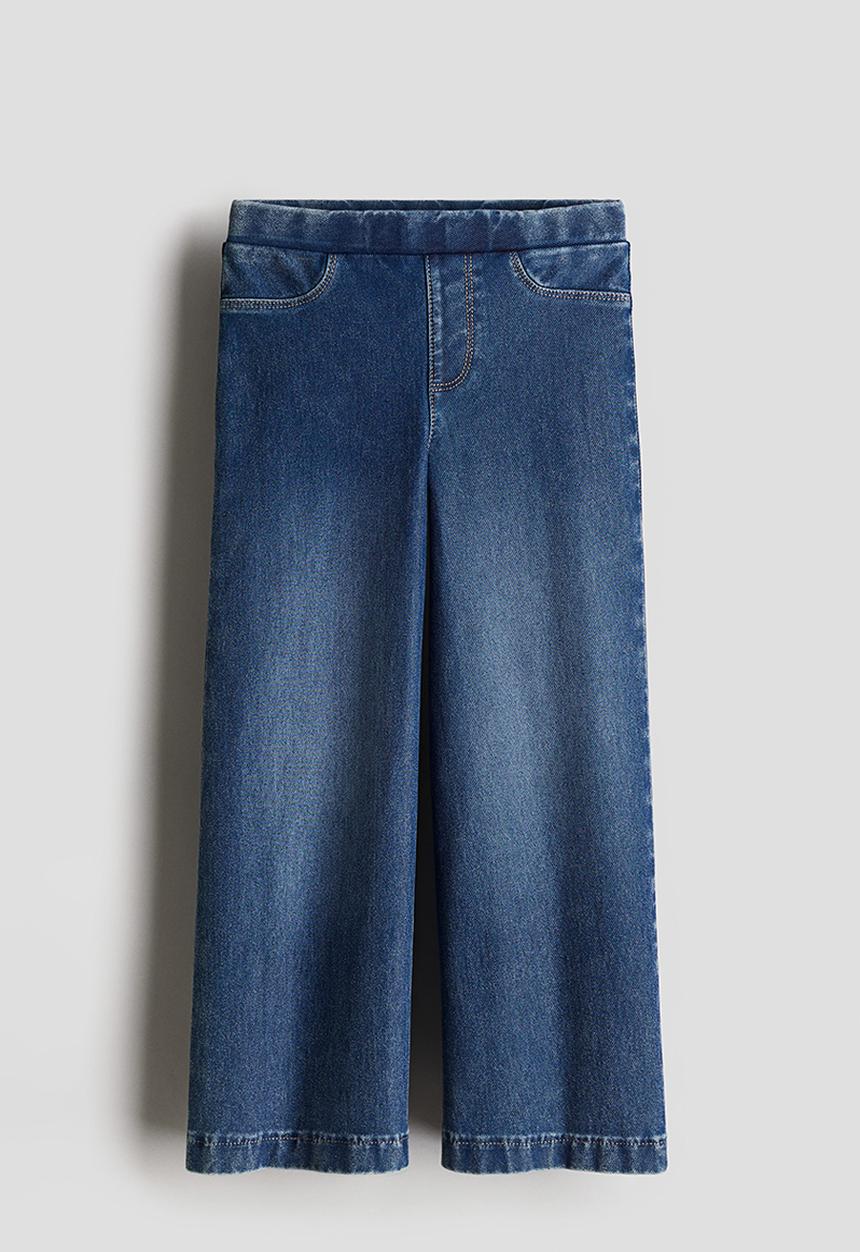 H&M - Wide denim-look trousers - blue