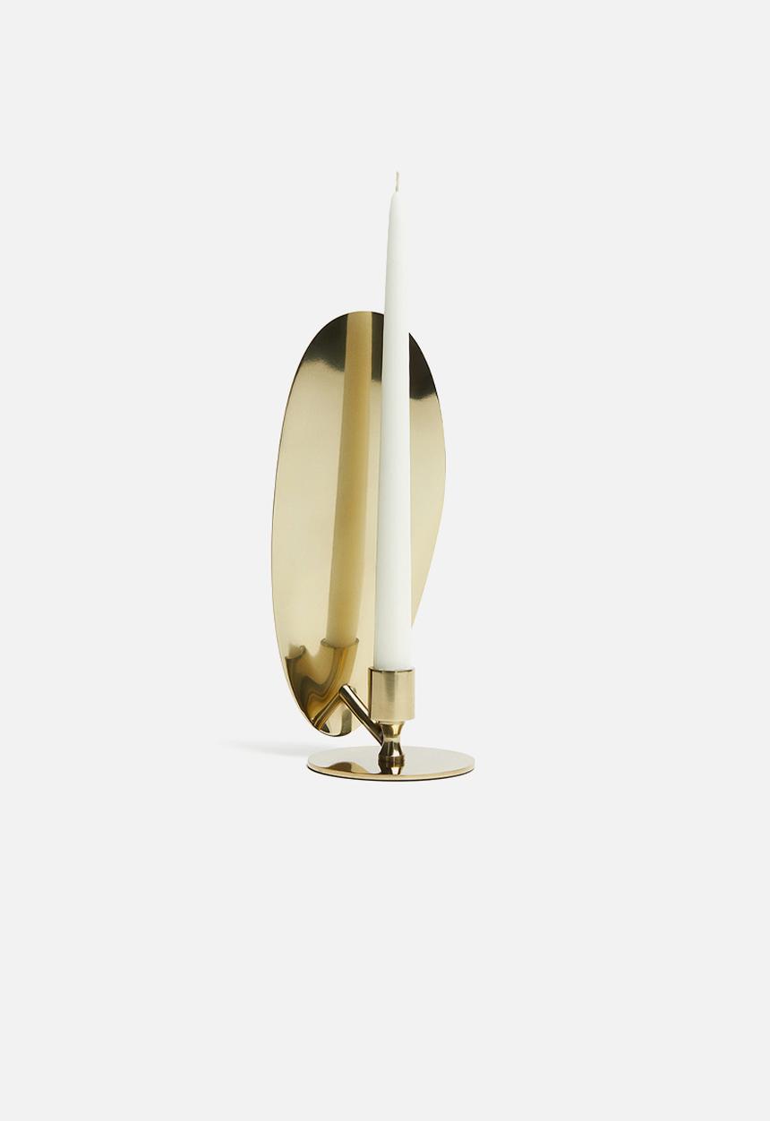 H&M - Metal candlestick - gold-coloured