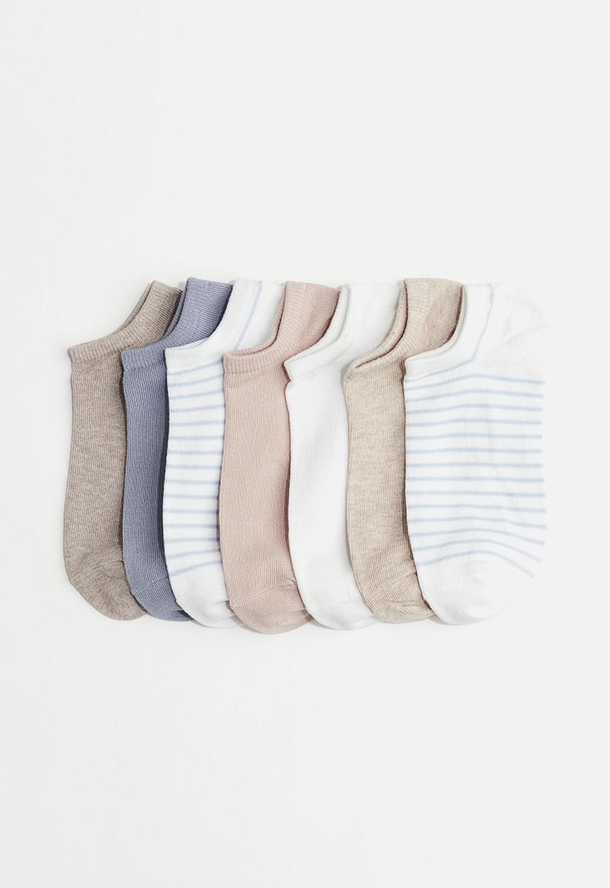 H&M - 7-Pack trainer socks - white striped