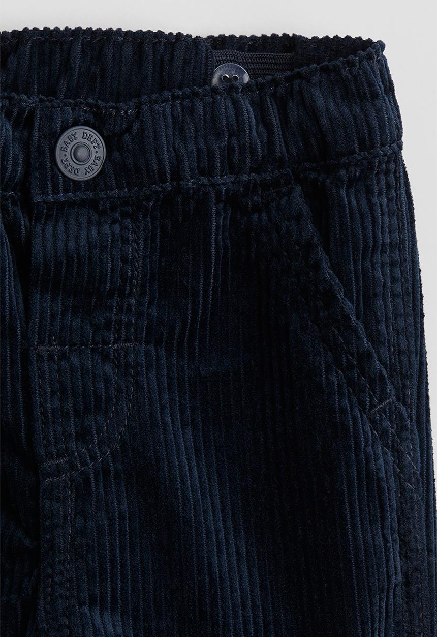 H&M - Cotton corduroy trousers - navy blue