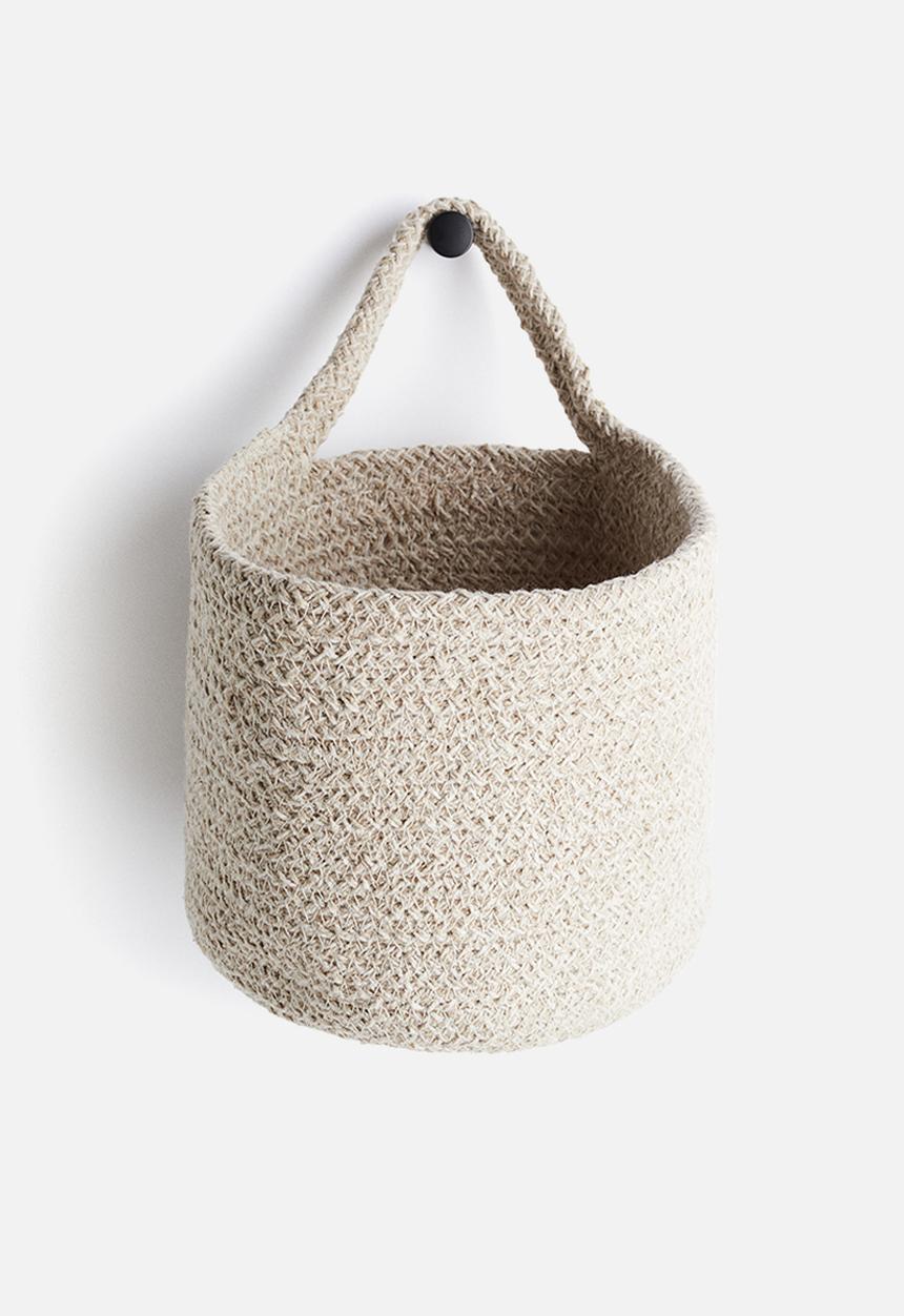 H&M - Small cotton storage basket - light beige
