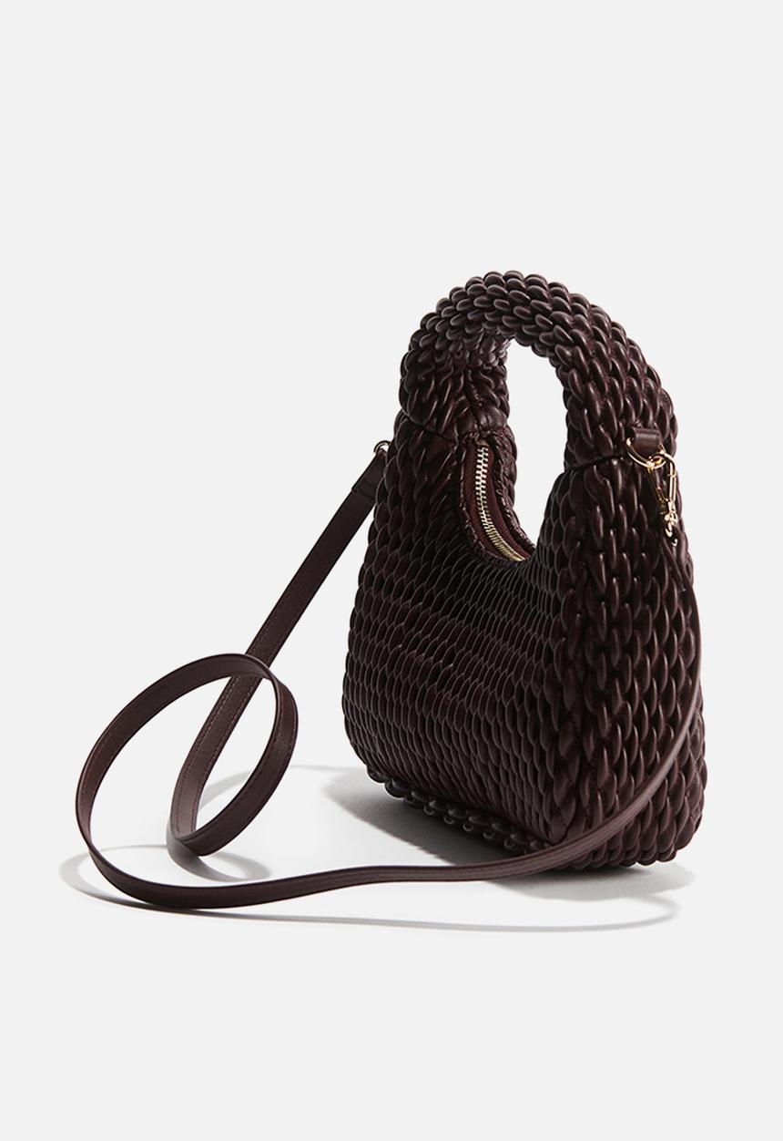 H&M - Quilted crossbody bag - burgundy