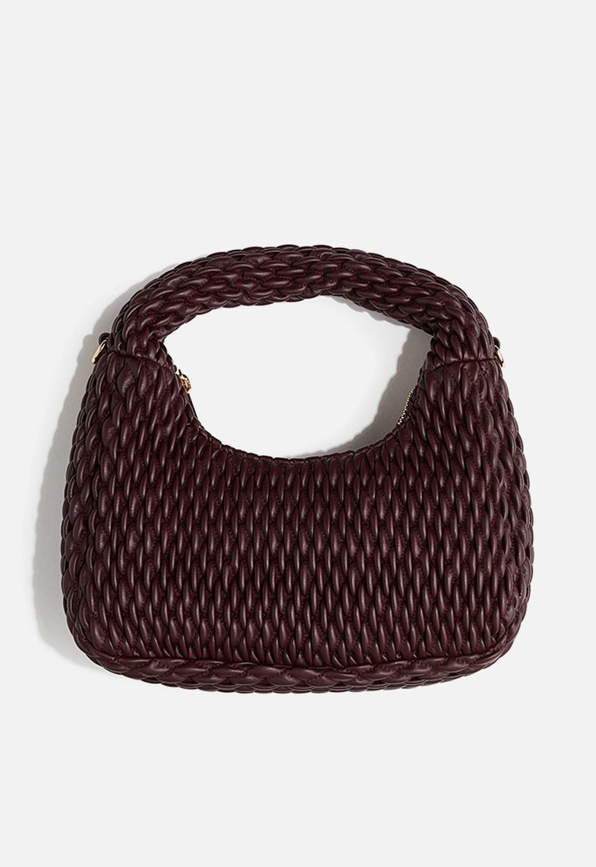 H&M - Quilted crossbody bag - burgundy