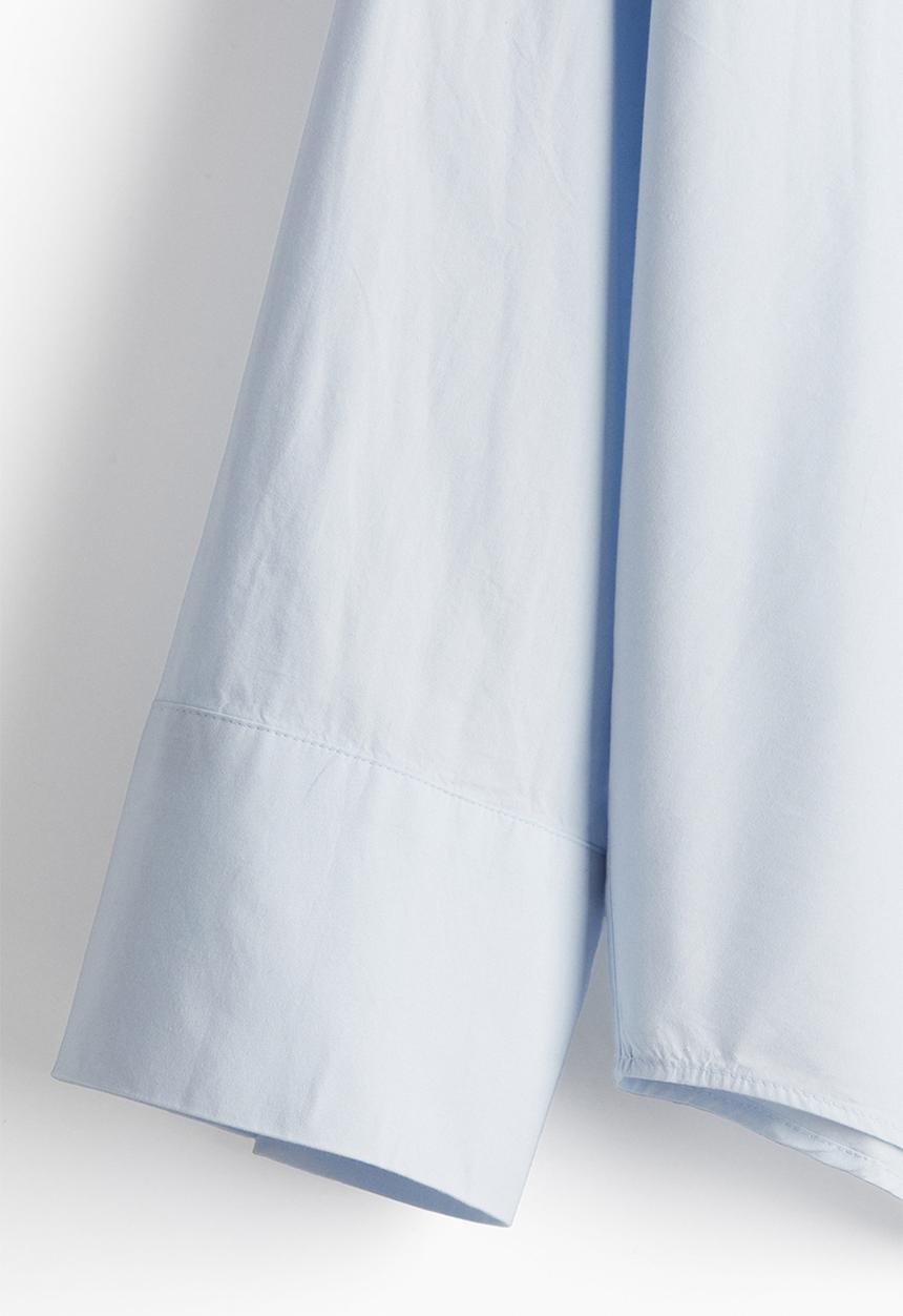 H&M - Striped cotton shirt - light blue 