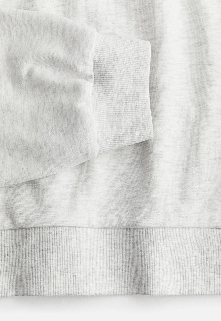 H&M - Off-the-shoulder sweatshirt - light grey marl