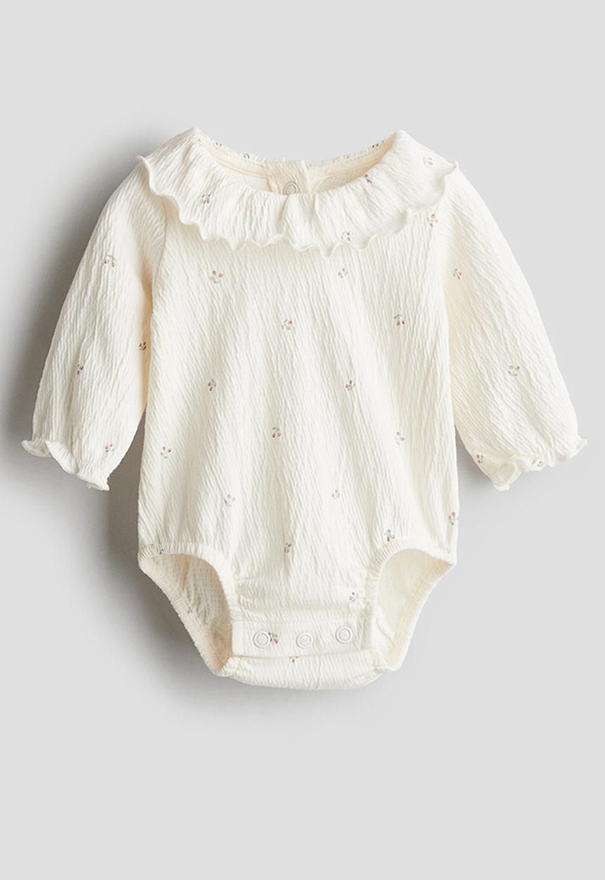 H&M - Collared crinkled bodysuit - multi