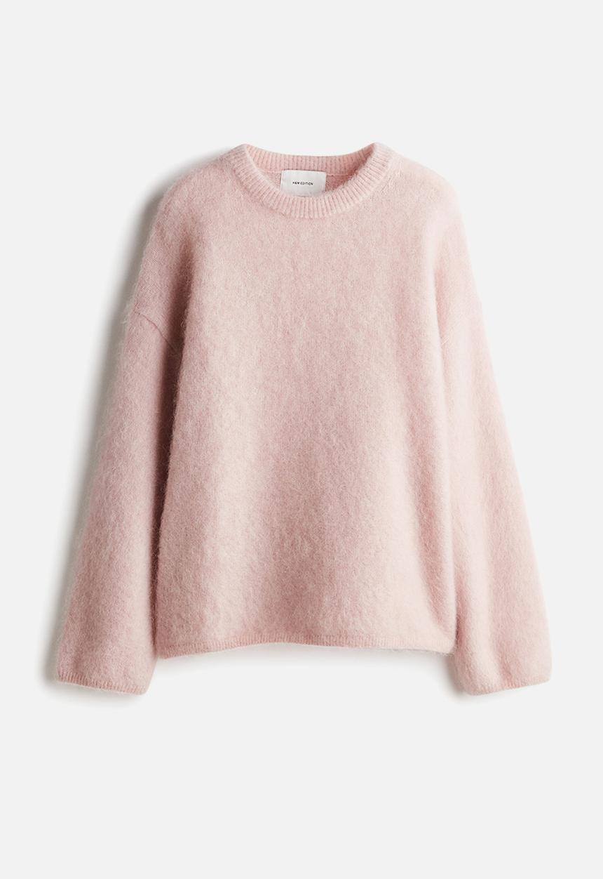 H&M - Oversized mohair-blend jumper - light pink