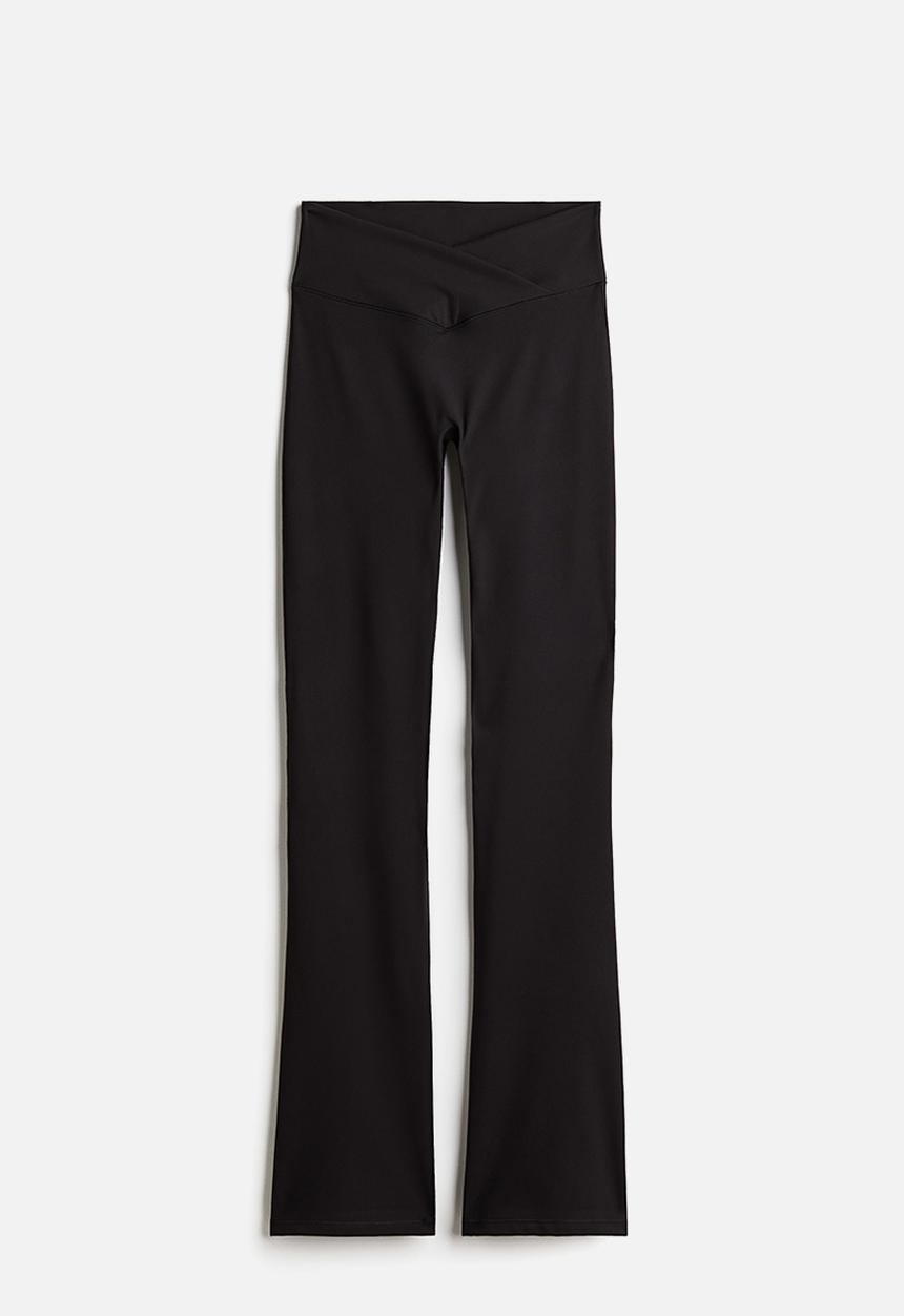 H&M - Flared sports leggings with softmove™ - black