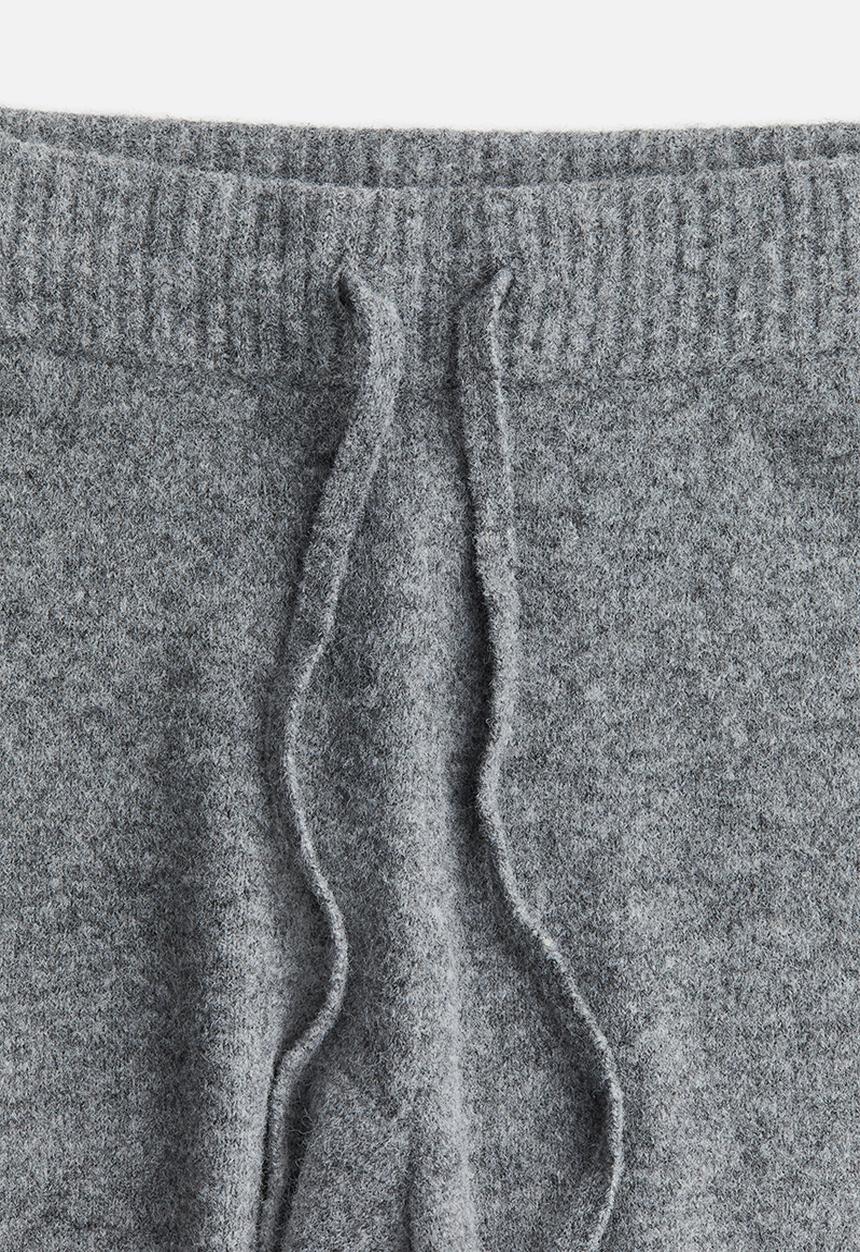 H&M - Fine-knit joggers - grey marl