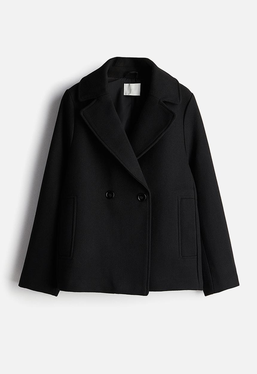 H&M - Short pea coat - black