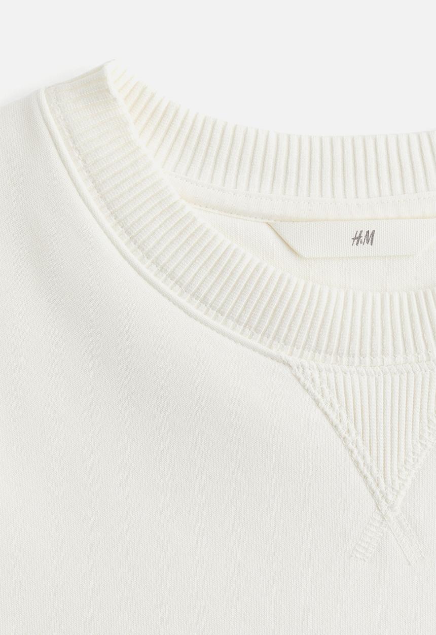 H&M - Motif-detail sweatshirt - cream paris