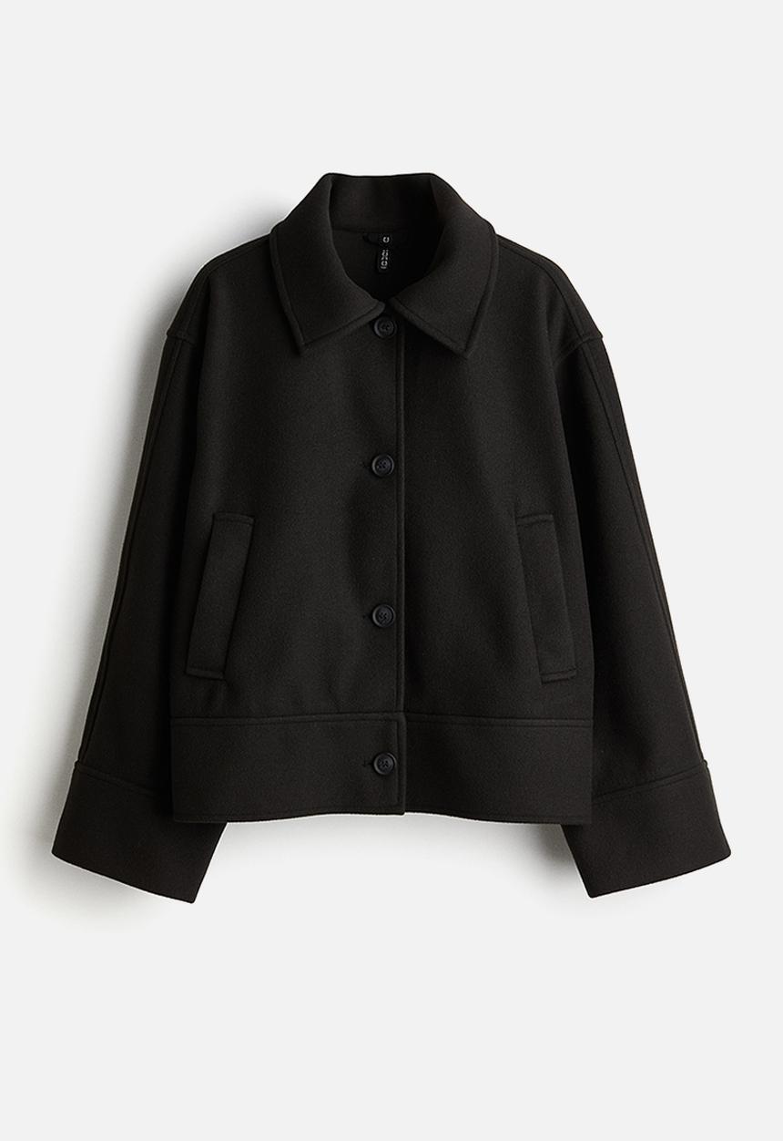 H&M - Felted jacket - black