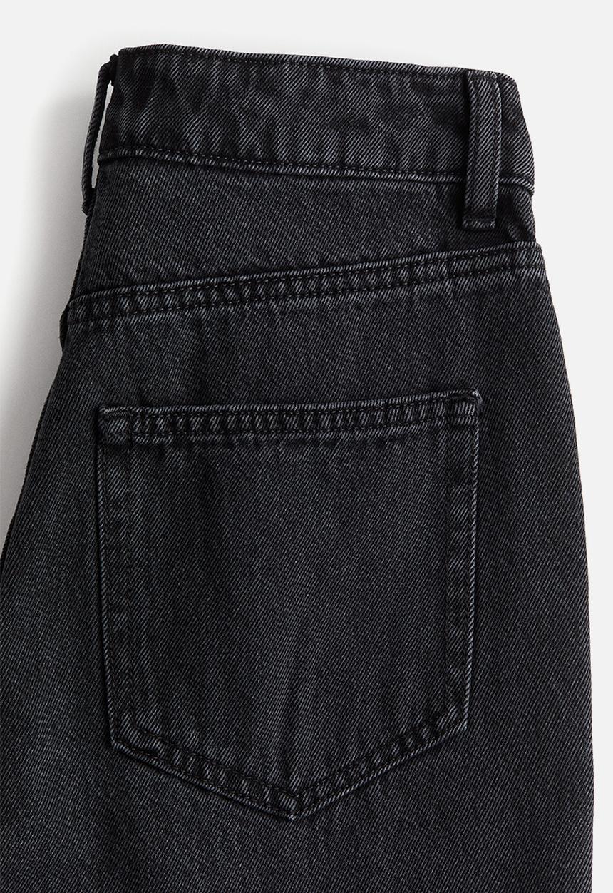 H&M - Rhinestone-embellished jeans - dark grey