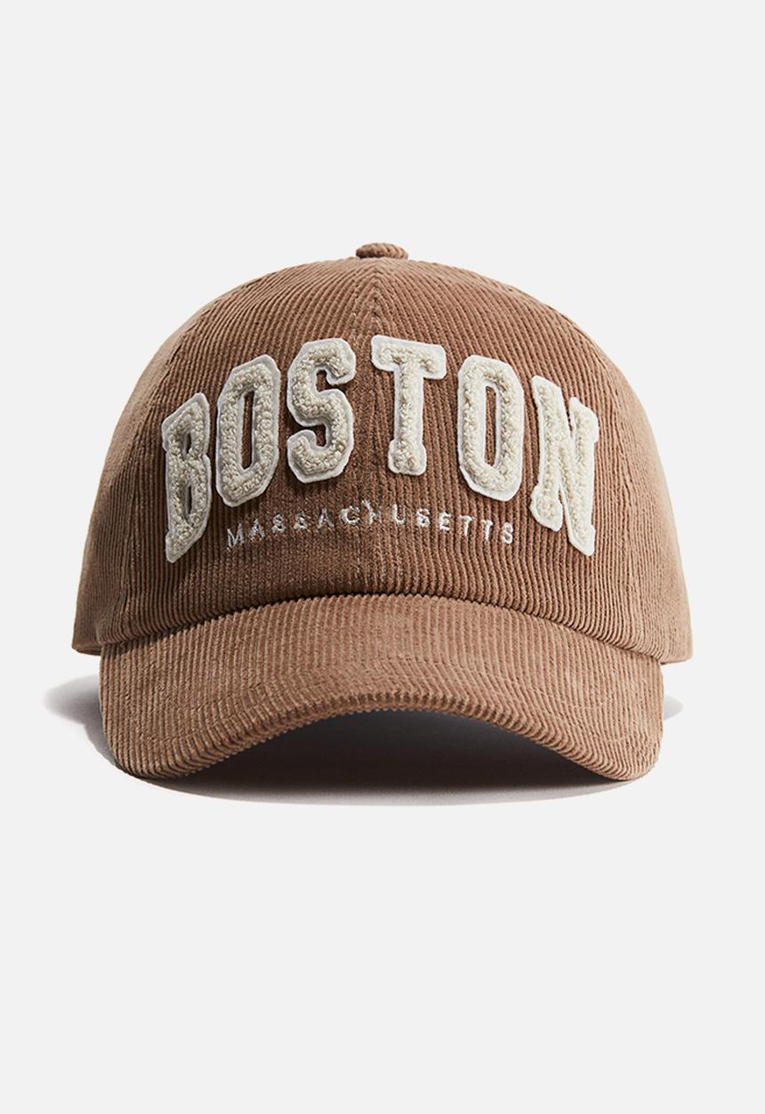 H&M - Corduroy cap - dark beige/boston